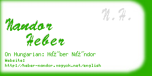 nandor heber business card